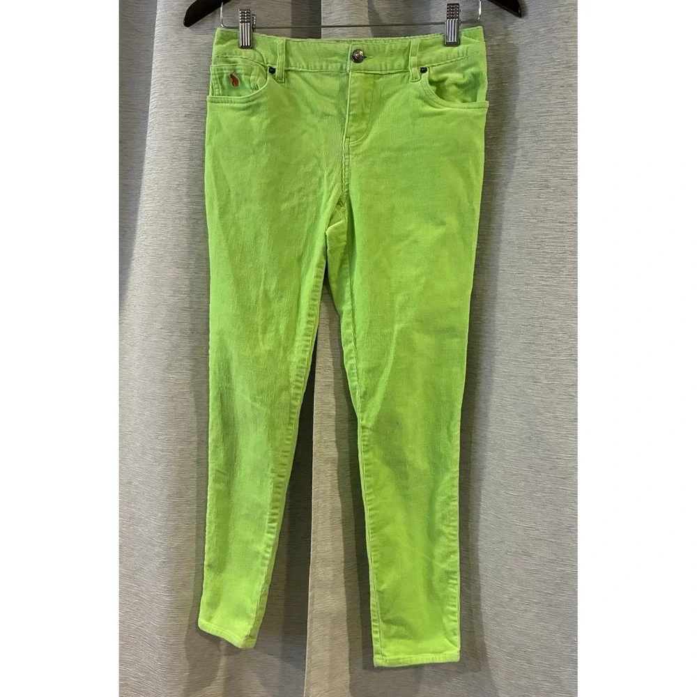 RALPH LAUREN Little Girl's Neon Corduroy Skinny Jean‎ Size 16